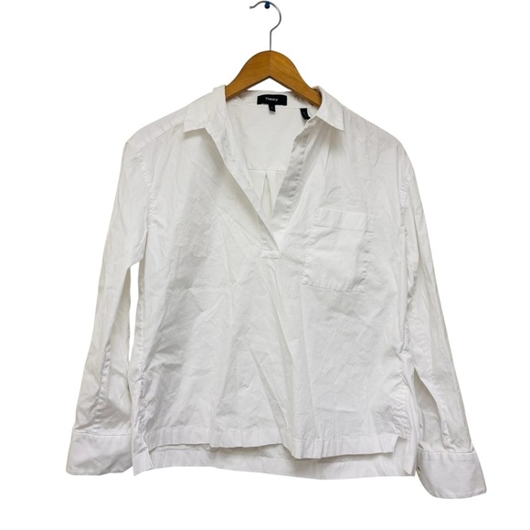Theory Wide Placket Popover Shirt - Picture 1 of 12